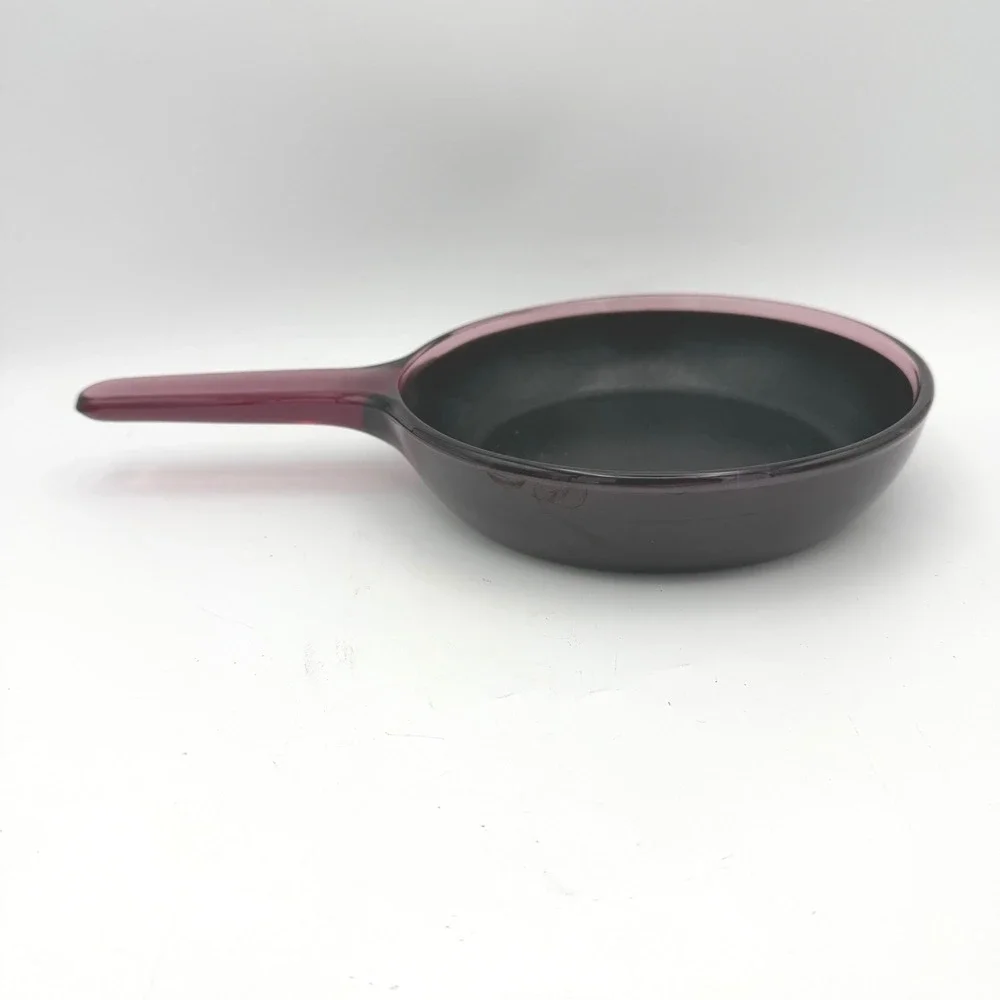 Visions Corning Skillet 7 Inch Cranberry‎ Purple Non-Stick Glass Ceramic No Lid